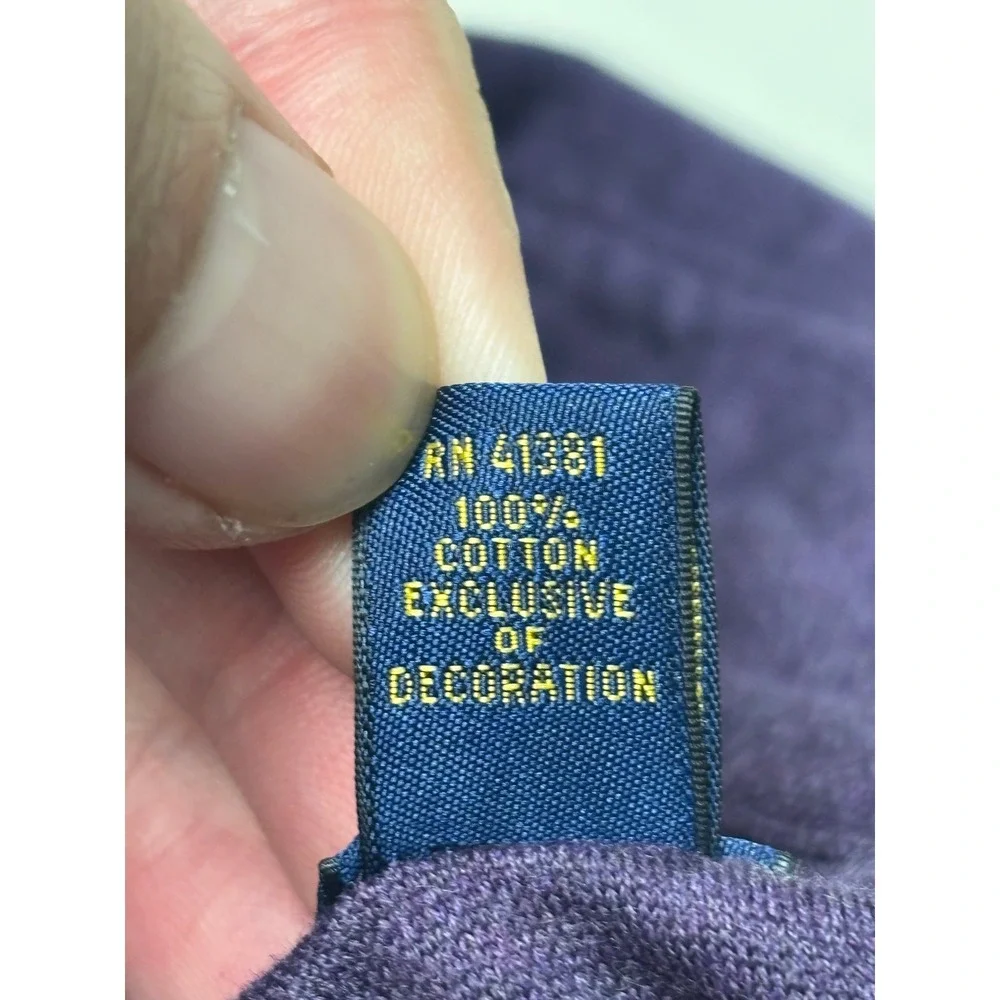 Polo Ralph Lauren Knit‎ Dress Shirt Mens XL Purple Cotton Long Sleeve Pony Logo